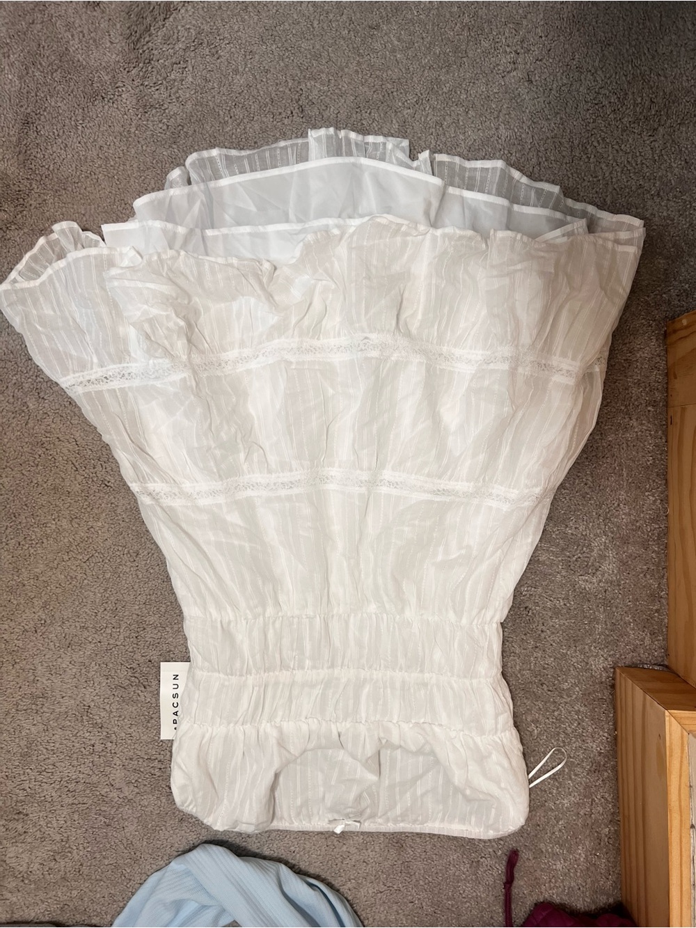 PacSun White Tiered Ruffle Sundress